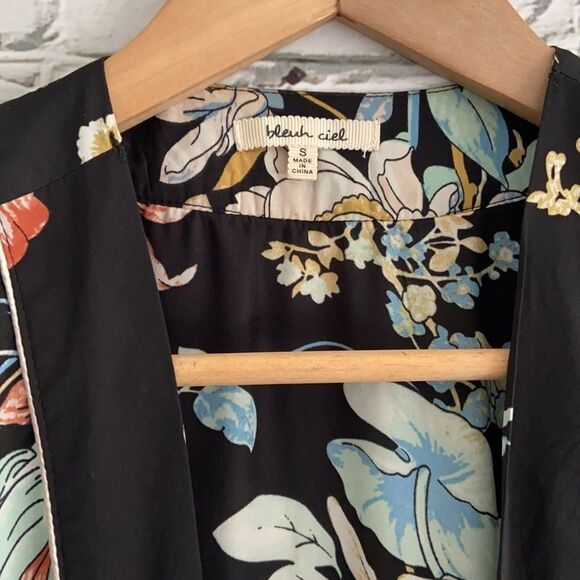 BLEUH Ciel Kimono Style Duster Cardigan Top Floral - Picture 3 of 7